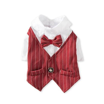 Pet Tuxedo for Cats & Dogs - Stylish Outfit for Special Occasions-Pet Tuxedo-Red-XS-6-Colydia