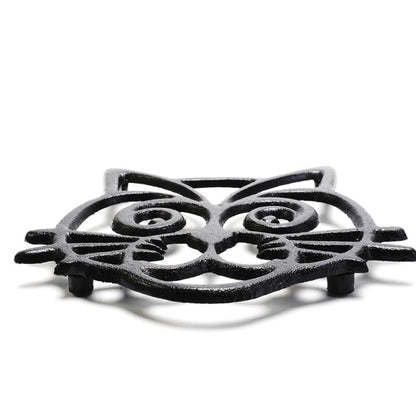 Vintage Black Cat Cast Iron Trivet - Durable, Decorative & Unique-Cast Iron Trivet-3-Colydia