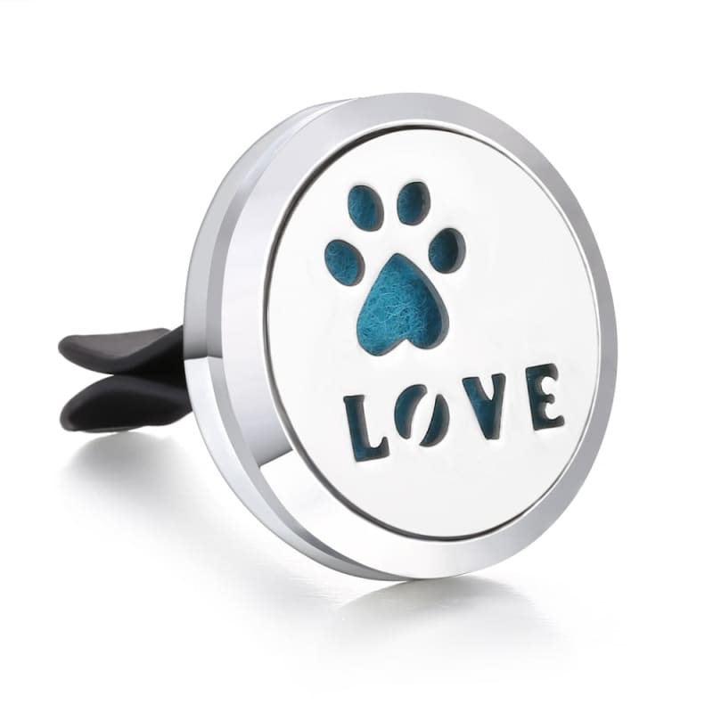 Cat-Shaped Car Essential Oil Diffuser with Stainless Steel Design-Car Essential Oil Diffuser-Love Paw-2-Colydia