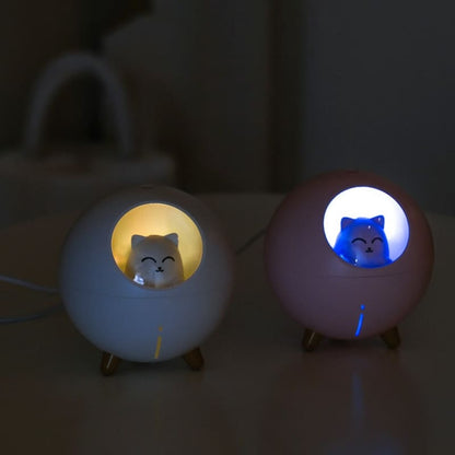 Cute Cat Spaceship Ultrasonic Air Humidifier Essential Oil Diffuser-Ultrasonic Air Humidifier and Essential Oil Diffuser-16-Colydia