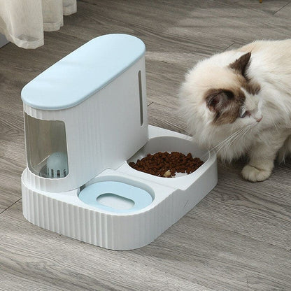 Large Capacity Cat Feeder & Water Dispenser for Summer Hydration-Automatic Pet Feeder & Water Dispenser-5-Colydia