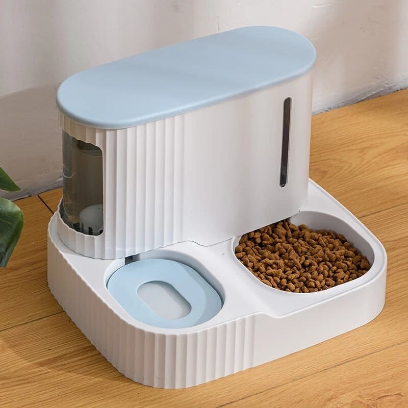 Large Capacity Cat Feeder & Water Dispenser for Summer Hydration-Automatic Pet Feeder & Water Dispenser-2-Colydia