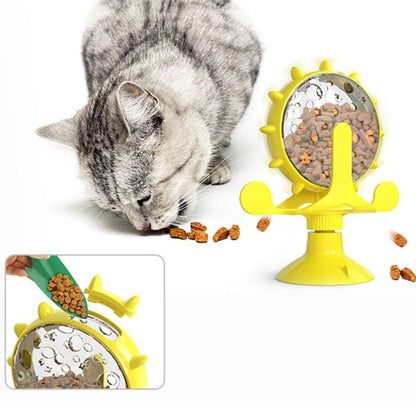 Interactive Cat Treat Dispenser with Suction Cup Base - Fun Puzzle Toy-Cat Treat Dispenser Toy-3-Colydia