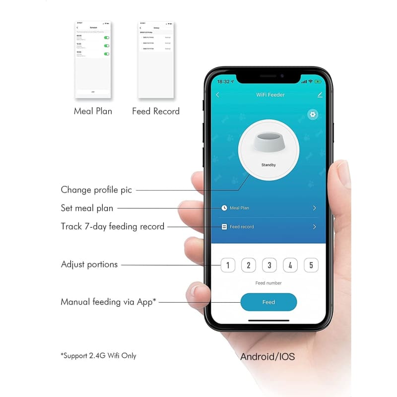 WiFi Smart Cat Feeder Dual Bowls with Timer & Voice Recorder 4.5 L-Automatic Pet Feeder-7-Colydia