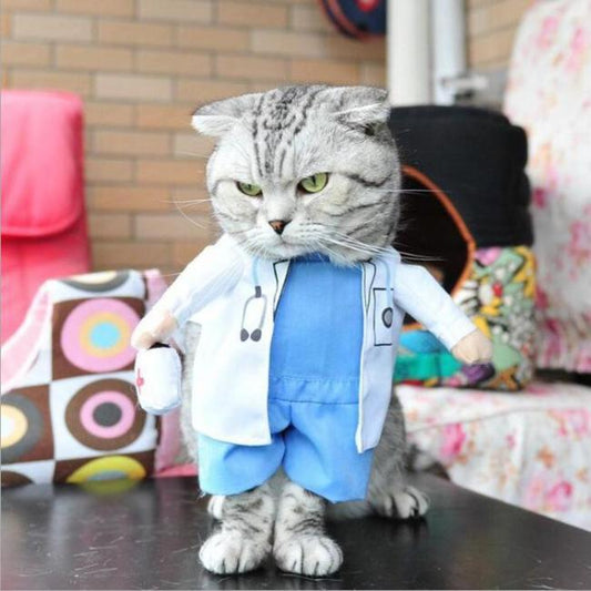 Pet Doctor Costume for Cats & Dogs - Adorable Vet Outfit with Comfort-Pet Costume-1-Colydia