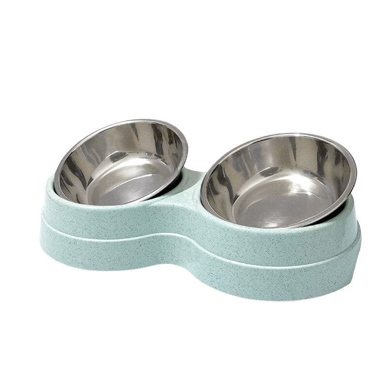 Colorful Double Stainless Steel Cat Bowl with Non-Slip Base-Cat Feeding Bowl Set-8-Colydia