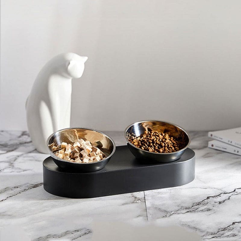 Ergonomic Double Cat Bowls with Adjustable Tilt & Non-Slip Stand-Cat Feeding Bowls-2-Colydia