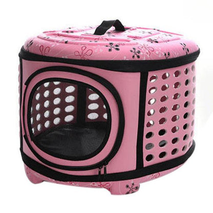 Collapsible Lightweight Pet Carrier for Small Pets, Space-Saving Design-Pet Carrier-PINK-45X38X32cm-4-Colydia