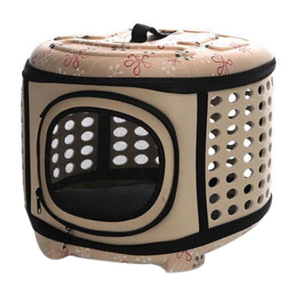 Collapsible Lightweight Pet Carrier for Small Pets, Space-Saving Design-Pet Carrier-BEIGE-45X38X32cm-5-Colydia