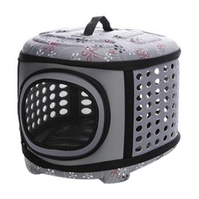 Collapsible Lightweight Pet Carrier for Small Pets, Space-Saving Design-Pet Carrier-GRAY-45X38X32cm-7-Colydia