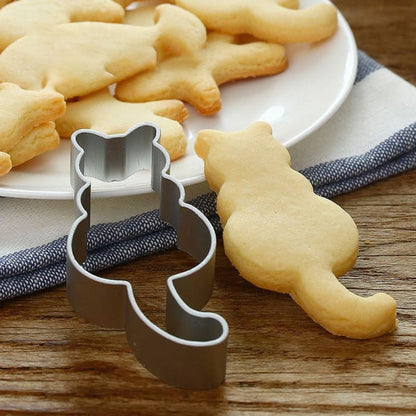 Feline Fun Zinc Alloy Cat Cookie Cutter for Baking Delights-Cat Cookie Cutter-Cat mold-1-Colydia