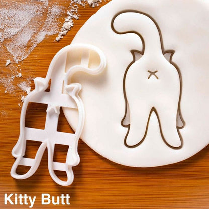 Set of 3 Fun Cat-Shaped Cookie Cutters for Unique Homemade Baking-Cat-Shaped Cookie Cutters Set-Set of 3 pieces-3-Colydia