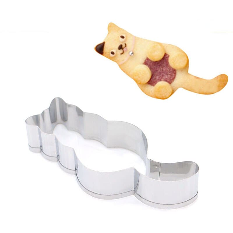 Adorable Cat-Shaped Cookie Cutters - Stainless Steel Set of 5-Cookie Cutters-9-Colydia