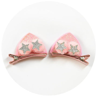 Durable Cat Ear Hairpin for Girls - Stylish and Flexible Design-Hair Accessory-4-6-Colydia