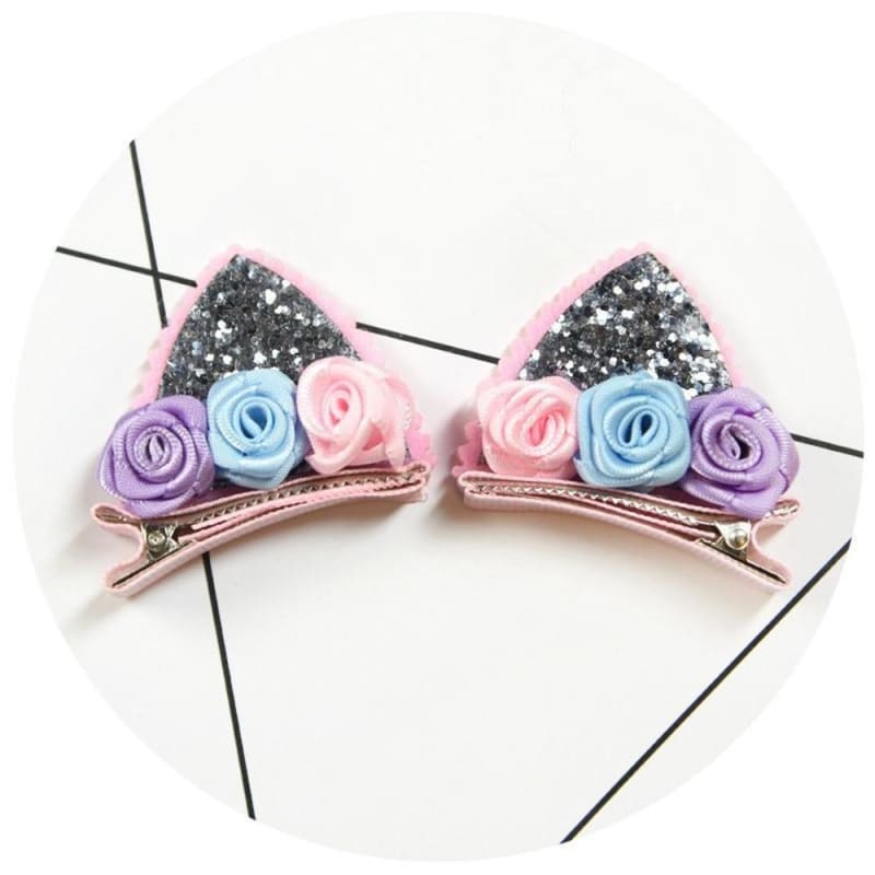 Durable Cat Ear Hairpin for Girls - Stylish and Flexible Design-Hair Accessory-2-4-Colydia