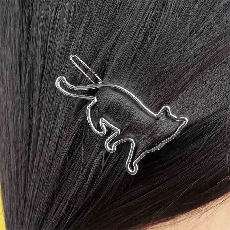 Gold & Silver Cat Ear Hairpin - Perfect Gift for Cat Lovers-Hairpin-Silver-4-Colydia