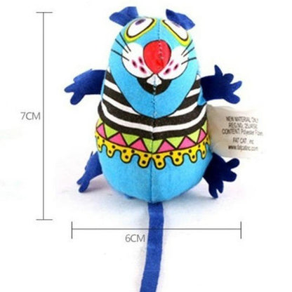 Interactive Cloth Fat Rat Toy with Catnip Enhancer, 64mm, Random Colors-Cat Toy-6-Colydia