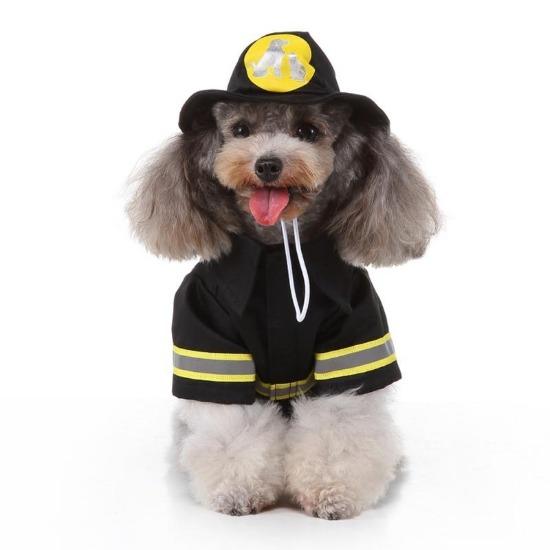 Pet Firefighter Hero Costume for Cats & Dogs - Halloween Outfit-Pet Costume-2-Colydia