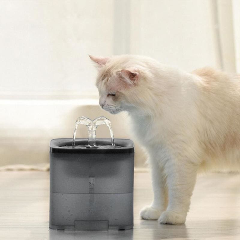 Quiet Cat Water Fountain, 2L Capacity, Easy Clean, Blue/Gray-Pet Water Fountain-4-Colydia