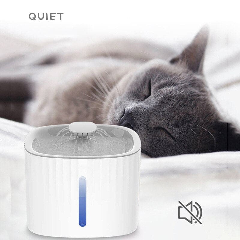 Quiet Multi-Jet Cat Water Fountain with LED Level Control, 3L Capacity-Pet Water Fountain-5-Colydia