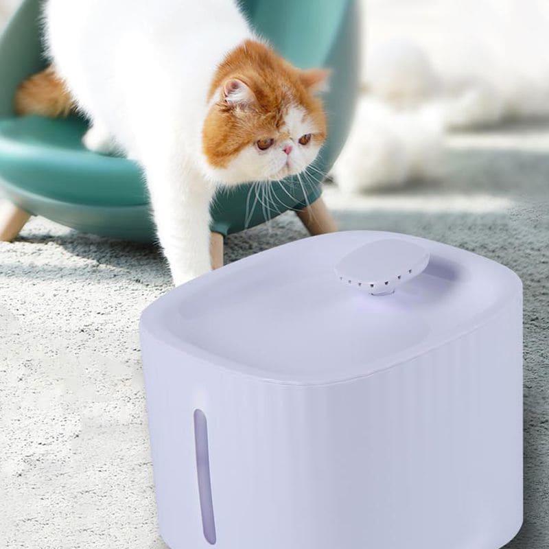 Quiet Multi-Jet Cat Water Fountain with LED Level Control, 3L Capacity-Pet Water Fountain-4-Colydia