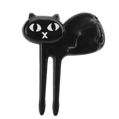 Cute Black Cat-Shaped Fruit Forks Set of 18 - Fun & Eco-Friendly-Fruit Fork Set-9-Colydia