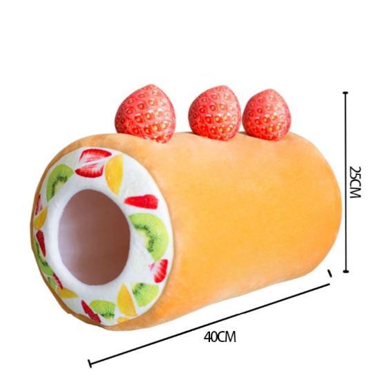 Pet Fruit Roll Swiss Roll Bed – Soft Sponge, Cozy Cat Nest-Pet Bed-5-Colydia