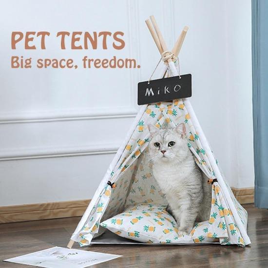 Cozy Pet Teepee Hideout - 4 Designs with Easy-Clean Pillow-Pet Hideout-3-Colydia