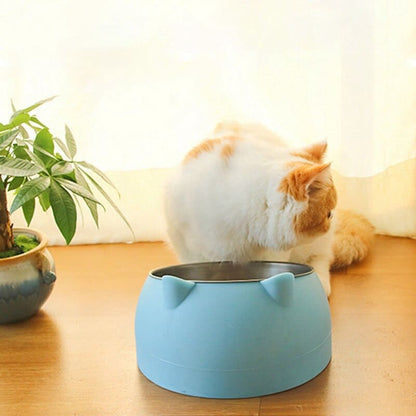 15° Tilt Cat Bowl in Stainless Steel for Comfortable Feeding-Pet Feeding Bowl-4-Colydia