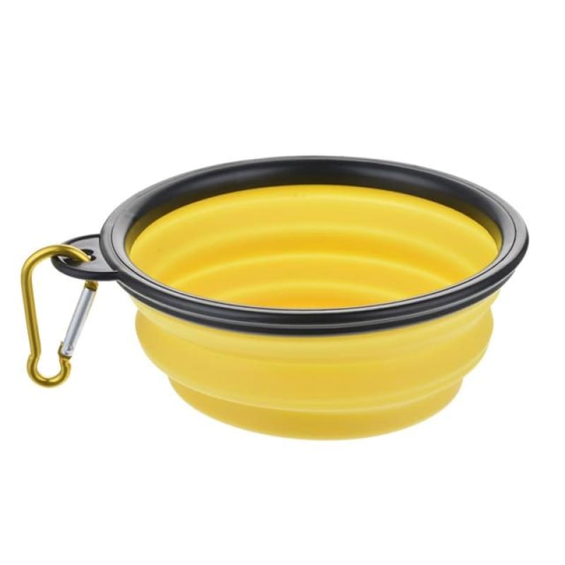 Collapsible Cat Travel Bowl – Portable, Eco-Friendly & Durable-Travel Pet Bowl-Yellow-8-Colydia