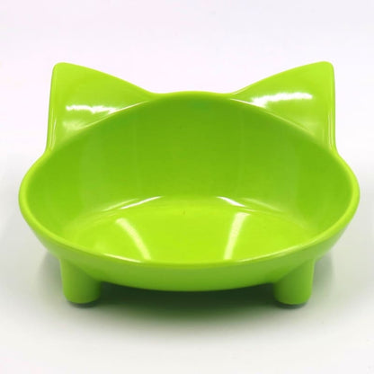 Cat Head Shaped Melamine Bowl - Non-Slip & Whisker Friendly-Cat Feeding Bowl-Green-8-Colydia