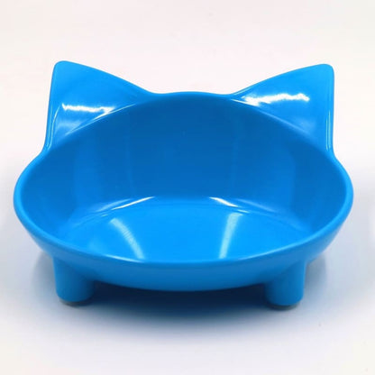 Cat Head Shaped Melamine Bowl - Non-Slip & Whisker Friendly-Cat Feeding Bowl-Blue-7-Colydia