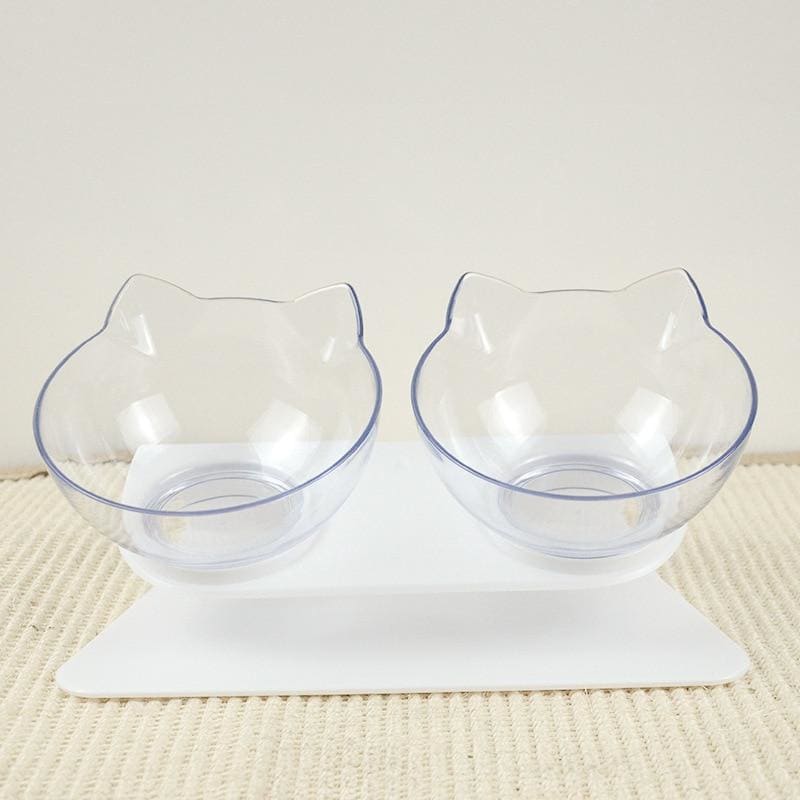 Cat-Shaped Pet Bowl for Easy Clean and Digestive Comfort-Cat Bowl-Transparent/Transparent-4-Colydia