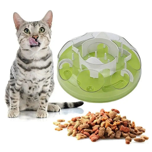 Stimulating Interactive Cat Bowl for Slow Eating & Mental Health-Interactive Cat Bowl-1-Colydia