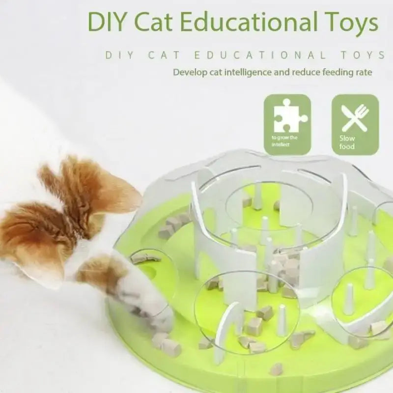 Stimulating Interactive Cat Bowl for Slow Eating & Mental Health-Interactive Cat Bowl-6-Colydia