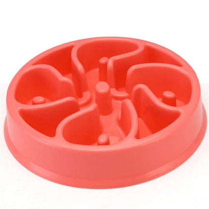 Anti-Glutton Cat Bowl with Non-Slip Base, Promotes Digestion-Anti-Glutton Cat Bowl-Pink-3-Colydia