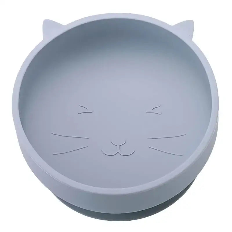 Non-Slip Cat Head Suction Bowl – BPA Free, Spill-Proof Design-Cat Feeding Bowl-Gray-3-Colydia