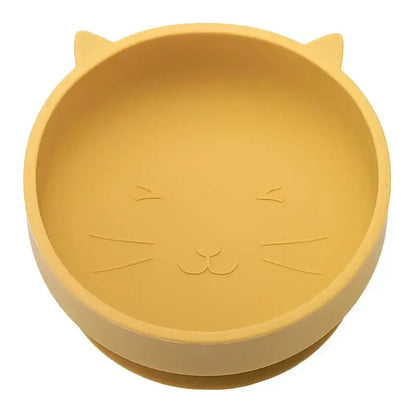 Non-Slip Cat Head Suction Bowl – BPA Free, Spill-Proof Design-Cat Feeding Bowl-Yellow-5-Colydia