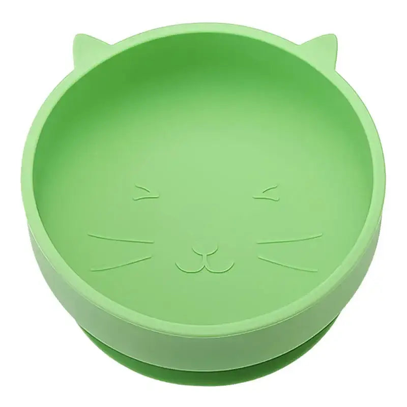 Non-Slip Cat Head Suction Bowl – BPA Free, Spill-Proof Design-Cat Feeding Bowl-Green-2-Colydia