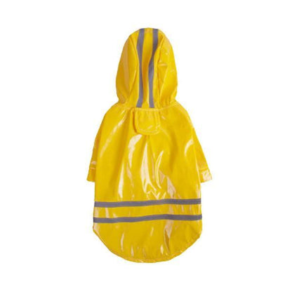 Waterproof Pet Raincoat for Cats – Durable Yellow PU Jacket-Pet Raincoat-2-Colydia