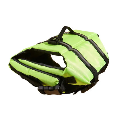 Reflective Cat Life Jacket with Rescue Handle & Adjustable Fit-Cat Life Jacket-Green-S (0-2.5 kg)-1-Colydia