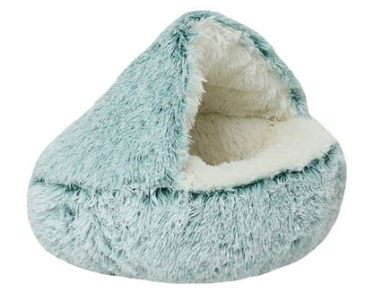 Comfy Pet Bed with Blanket Cave-Pet Bed-Green-Medium-4-Colydia