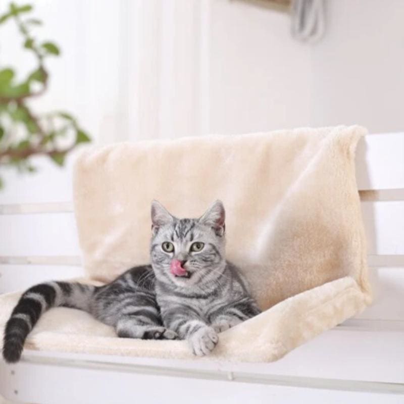 Breathable Oxford Cloth Cat Hammock - Space-Saving Cozy Pet Bed-Cat Hammock-Beige-L 46x30x25 cm-2-Colydia