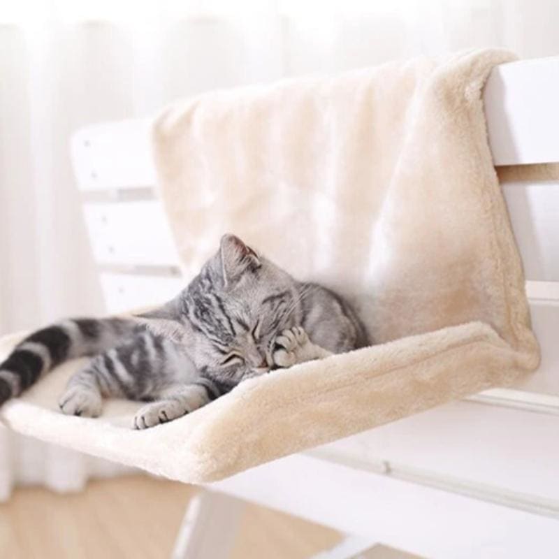 Breathable Oxford Cloth Cat Hammock - Space-Saving Cozy Pet Bed-Cat Hammock-Beige-L 46x30x25 cm-3-Colydia