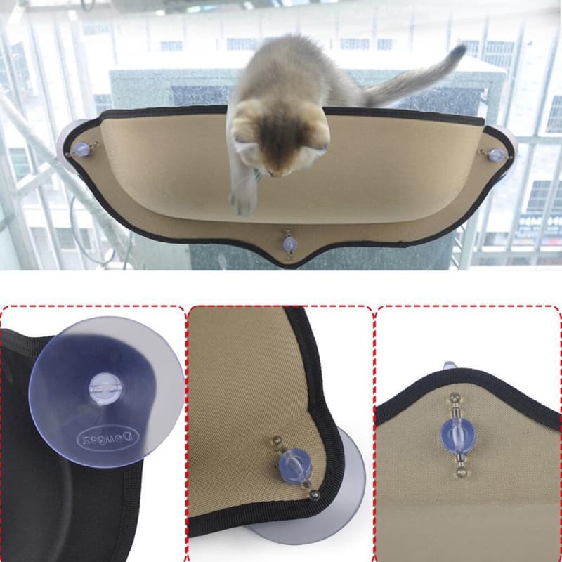 Cozy Window Hammock for Cats with Suction Cups | Sturdy & Durable-Window Cat Hammock-9-Colydia