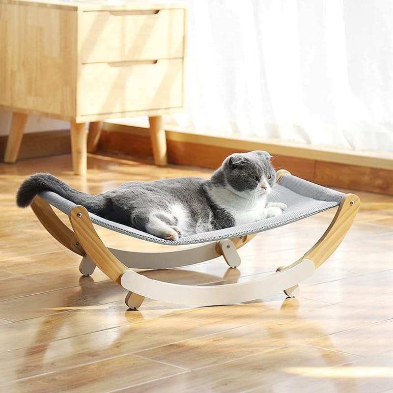 Large Beech Wood Cat Hammock with Sturdy Frame for Big Cats-Cat Hammock-1-Colydia