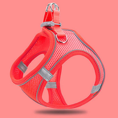 Comfy Cat Walking Harness with Soft Padding and Adjustable Fit-Cat Harness-Red-XS-12-Colydia