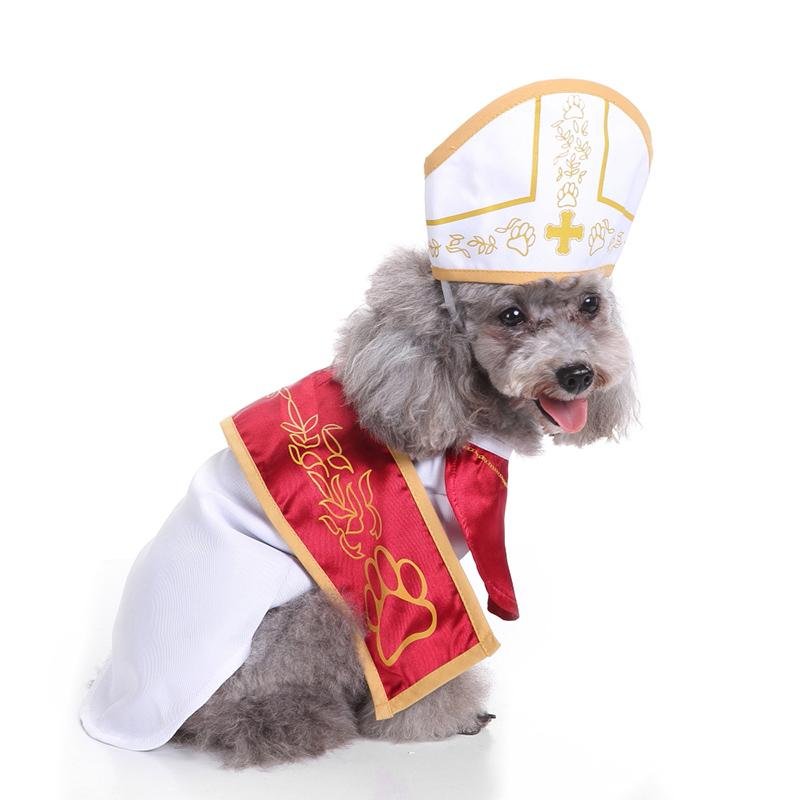 Pet Pope Costume for Cats & Dogs - Perfect Halloween Cosplay Outfit-Pet Costume-3-Colydia