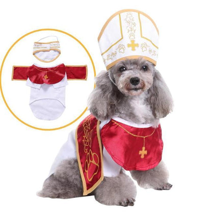 Pet Pope Costume for Cats & Dogs - Perfect Halloween Cosplay Outfit-Pet Costume-1-Colydia