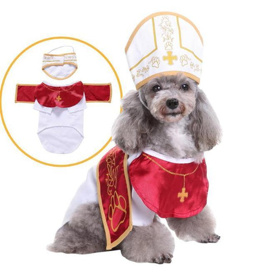 Pet Pope Costume for Cats & Dogs - Perfect Halloween Cosplay Outfit-Pet Costume-1-Colydia